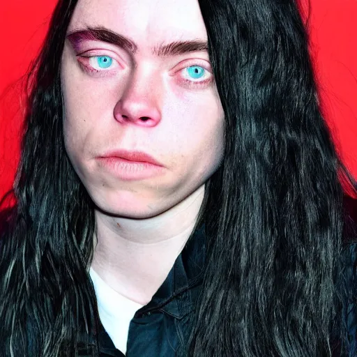 Image similar to willem dafoe and billie eilish have a daughter