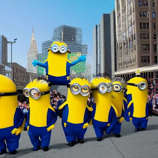 minion macys parade float realstic photo | Stable Diffusion | OpenArt