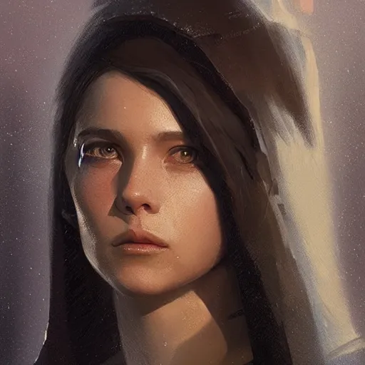 Image similar to portrait of an woman by Greg Rutkowski, Jade Skywalker, daughter of Ben Skywalker, Star Wars Expanded Universe, highly detailed portrait, digital painting, artstation, concept art, smooth, sharp foccus ilustration, Artstation HQ