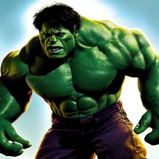 Prompt: stacy abrams as the incredible hulk, high detail, cinematic, vivid colors, movie still,