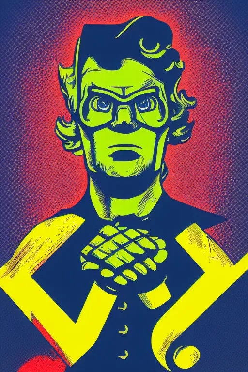 Image similar to fallout 7 6 retro futurist illustration art by butcher billy, sticker, colorful, illustration, highly detailed, simple, smooth and clean vector curves, no jagged lines, vector art, smooth andy warhol style