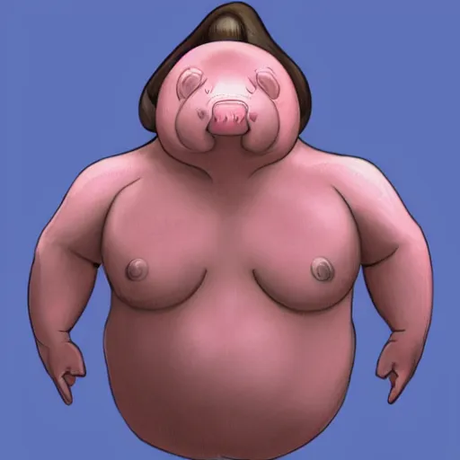 Image similar to blobfish as a human