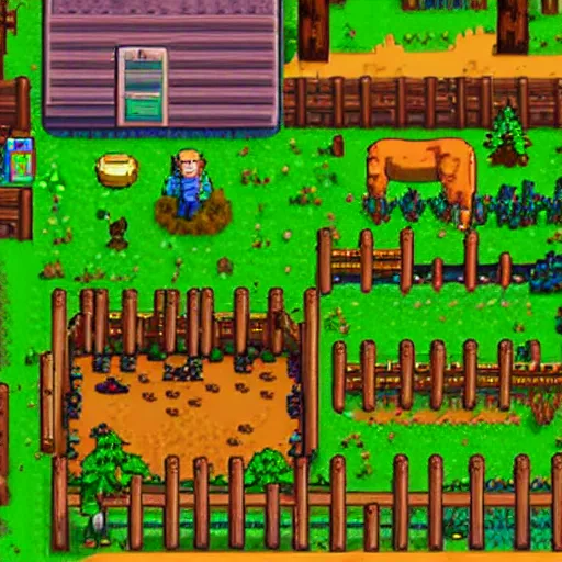 Image similar to hank hill king of the hill in Stardew valley
