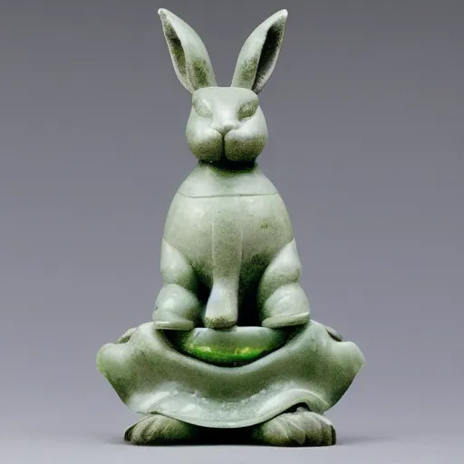 Image similar to elaborate jade statue of a rabbit - h 8 3 2