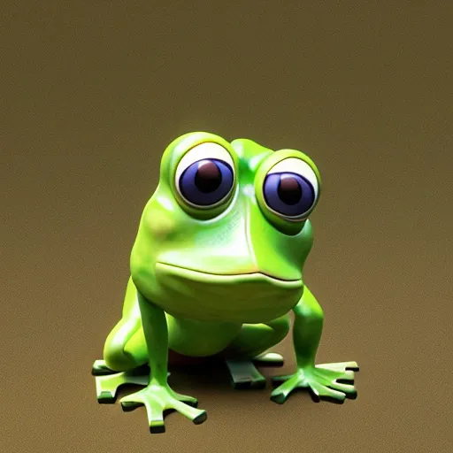 Image similar to a sadge - sad - pepe - the - frog, looking more depressed than usual, quivering lips, fists in the air, sweat flying, cgi render, zbrush, octane, keyshot render