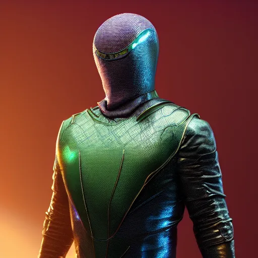 Image similar to Mysterio, 8k, blender, octane render, studio lighting, hyperdetalied, cgsociety, high quality,