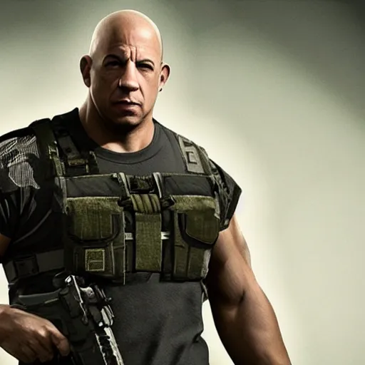 Prompt: vin diesel, in tarkov