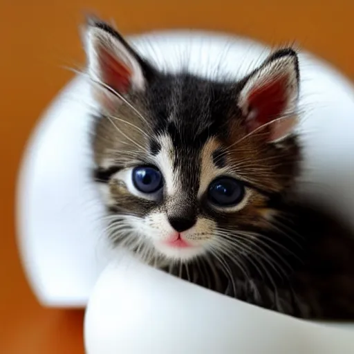 Image similar to cute kitten hatching from an egg