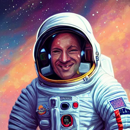 Image similar to astronaut, portrait by bagshaw tom, illustration painting, detailed illustration, hd, digital art, overdetailed art, concept art, detailed, overdetailed art, concept art, trending on artstation