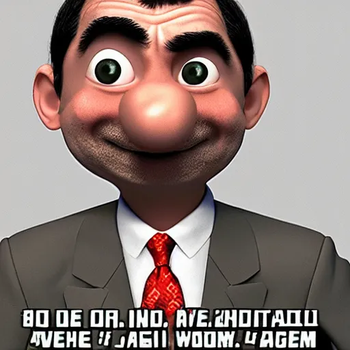 Prompt: mr.bean , Pixar style