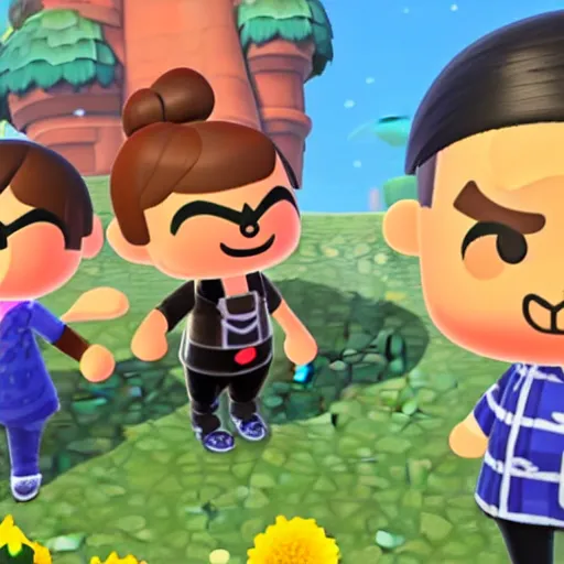 Prompt: jack black on animal crossing new horizons, adorable, hd