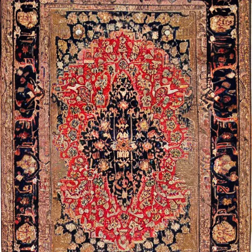 Image similar to persian rug with mango ornament