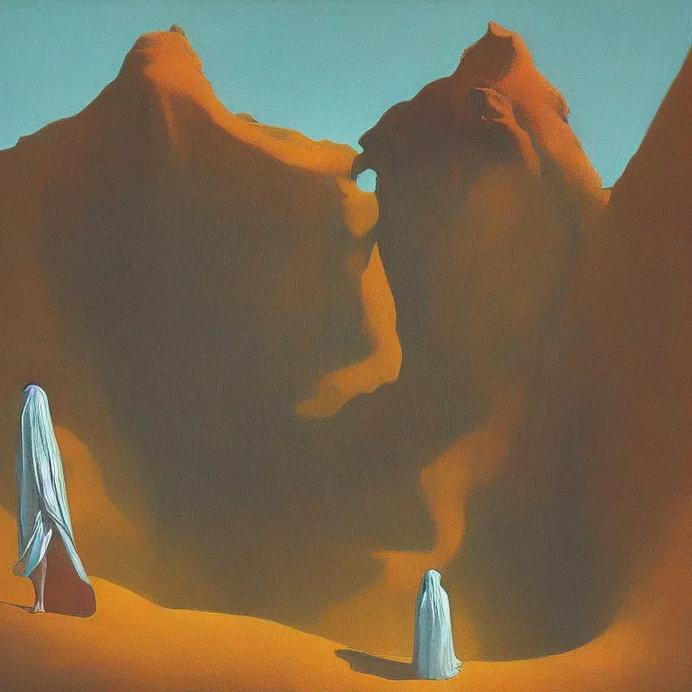 Prompt: the crystal woman, Edward Hopper and James Gilleard, Zdzislaw Beksinski, Steven Outram highly detailed