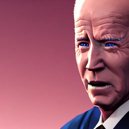 Image similar to photorealistic Joe Biden if he were an evil anime villain, anime key visual, evil, chaos, ornate, horror, detailed, colorful, digital art, anime screenshot, kyoto animation, makoto shinkai, trending on artstation