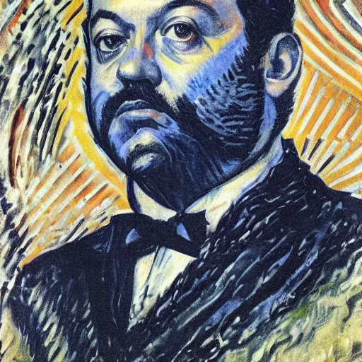 Image similar to futurism portrait of matteo salvini by umberto boccioni, high detail, 8 k, hq