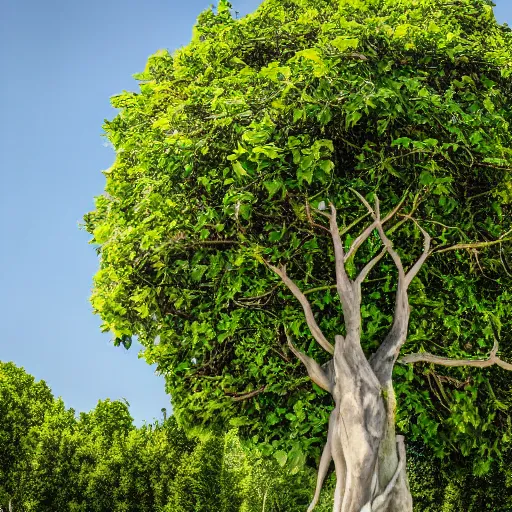 Prompt: emma watson!!!! | as an avacado tree | tall tree | large garden | hyper realistic rendering | canon eos r 3, f / 1. 4, iso 2 0 0, 1 / 1 6 0 s, 8 k, raw, unedited, symmetrical balance, in - frame