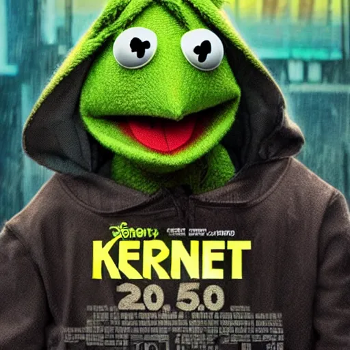 Image similar to Kermit the Frog, from Blade Runner 2049