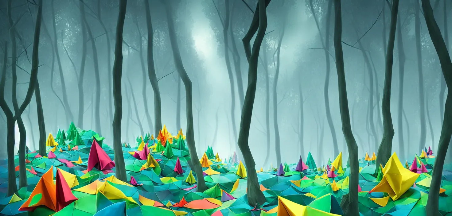 Image similar to origami forest by pawel nolbert