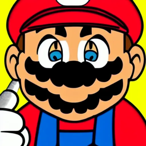 Image similar to super mario with the face of walter white