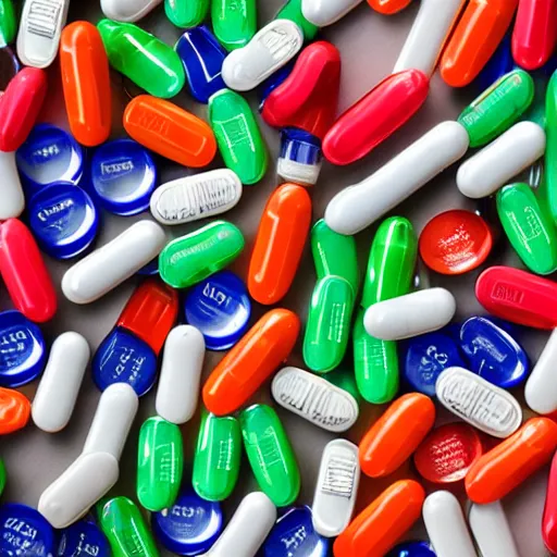 Image similar to a bunch of generic pills