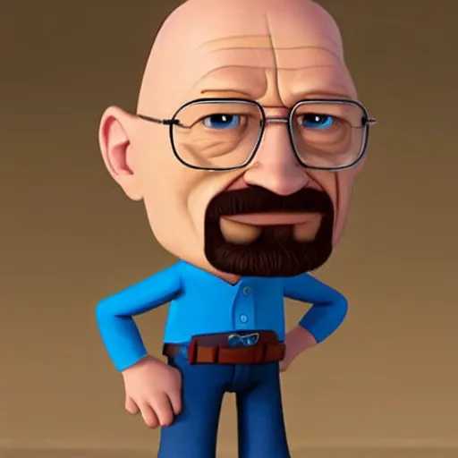 Image similar to walter white as a pixar character