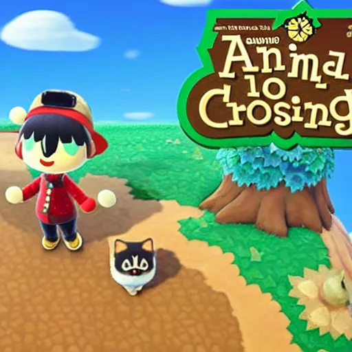 Image similar to animal crossing, cat