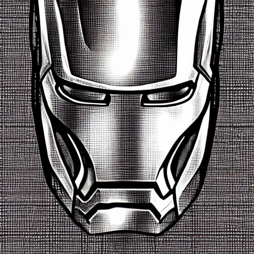 Prompt: iron man, crosshatch!!!!!!!!!!!!!