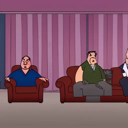 Image similar to a scene from the Sopranos in the animation style of Pixar