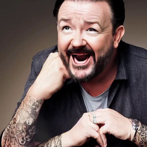 Image similar to tom cruz as ricky gervais