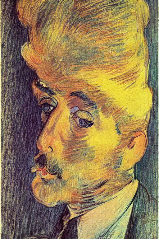 Prompt: a close up portrait a very ordinary person, facing front, by Toulouse-Lautrec, poster, flat color