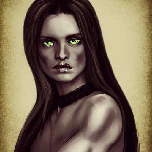 Prompt: half human half raven girl by Miller