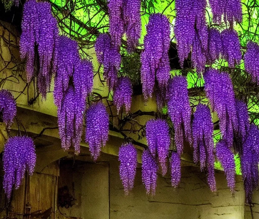 Image similar to goodnight horror dark berserk haunted eerie wisteria