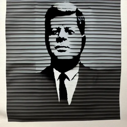 Image similar to individual jfk silk screen portrait banksy style