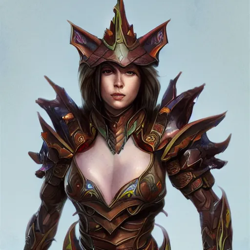 Prompt: A female half dragon paladin, hyperdetailed, artstation, cgsociety, 8k