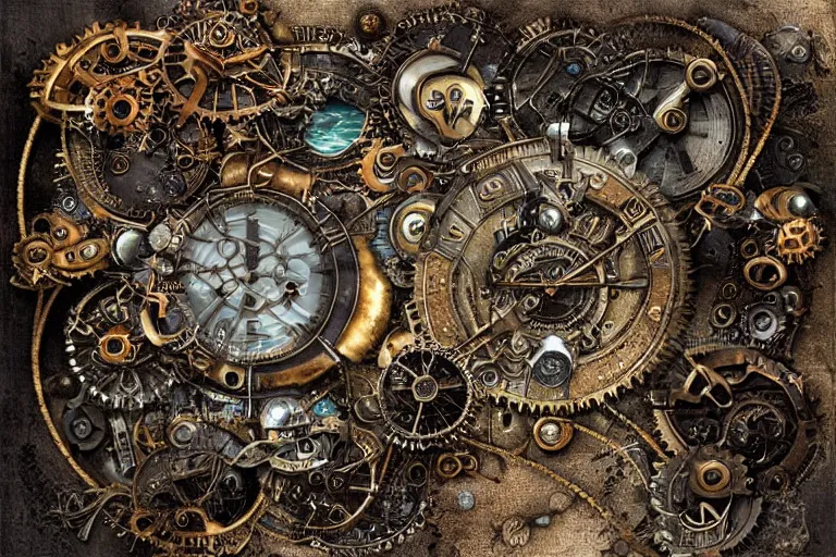 Image similar to steampunk ocean