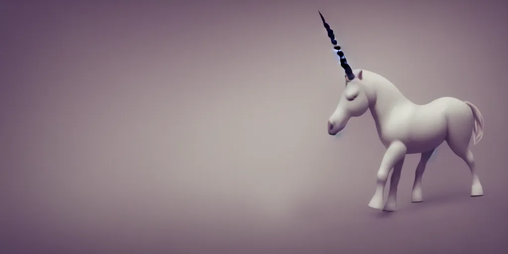 Image similar to unicorn, shallow depth of field, moody lighting, 8 k, ultra realistic, octane render,