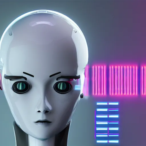 Prompt: deluxe humanoid robots front head screen displaying red glowing Error, background dark, 40nm lens, shallow depth of field, split lighting, 4k,