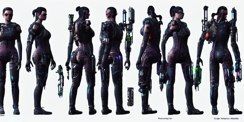 Prompt: beautiful cyborg, male cyberpunk 2 0 7 7, character sheet | | fine detail!! realistic shaded lighting!!