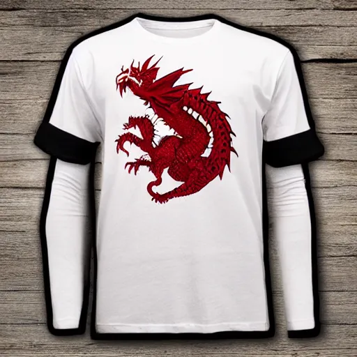 Image similar to china red dragon mark on tshirt