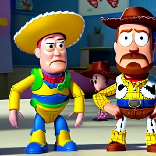 Prompt: walter white in toy story