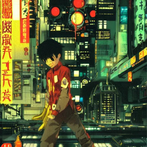 Image similar to “ akira as an android in neotokyo by katsuhiro otomo, 4 k ”