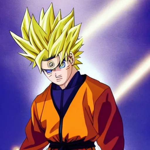 Image similar to super sayan naruto, dramatic lighting