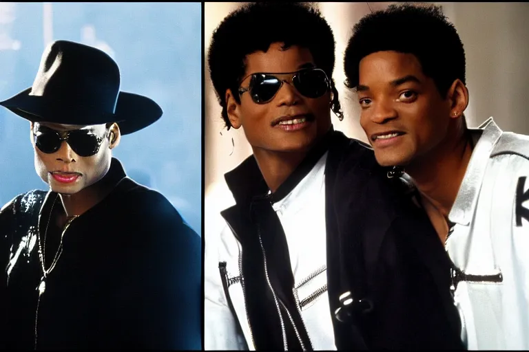 Image similar to michael jackson invincible era 2 0 0 1 and will smith in men in black