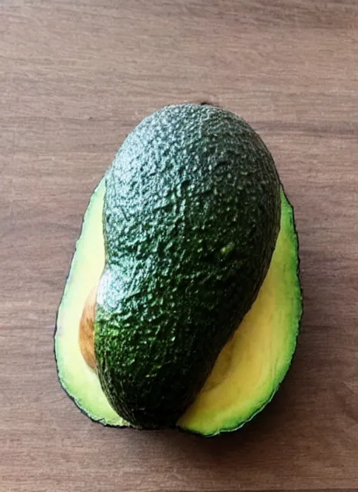 Image similar to an avocado that looks like jeff goldblum