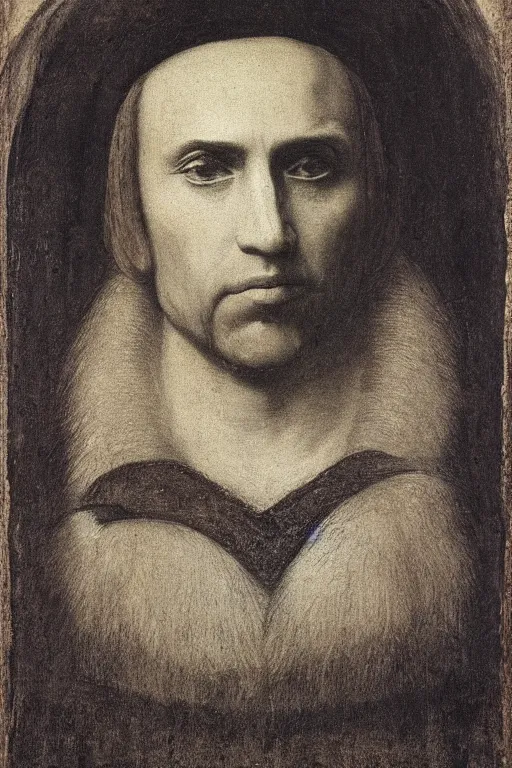 Image similar to Portrait of Nicholas Cage by Leonardo da Vinci