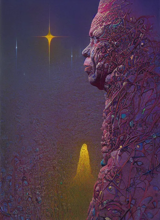 Image similar to alex jones by lisa frank and zdzislaw beksinski