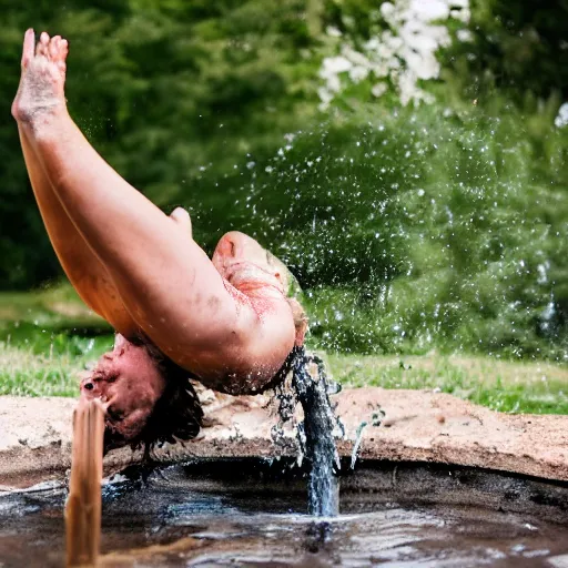 Prompt: a hd high quality face photo of my ex falling down a well, 150MP, 50mm, f/1.4, ISO 200, 1/160s, natural light