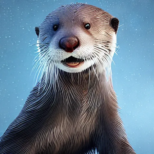 Image similar to the otter queen expression, photo realistic, dramatic cinematic lighting, octane render, 4k, ultra detailed