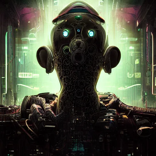 Image similar to portrait of a squid monster. intricate abstract. cyberpunk, intricate artwork. neon eyes, by Tooth Wu, wlop, beeple. octane render, trending on artstation, greg rutkowski very coherent symmetrical artwork. cinematic, hyper realism, high detail, octane render, 8k, minimalistic, hyperrealistic surrealism, award winning masterpiece with incredible details, a surreal vaporwave liminal space, highly detailed, trending on ArtStation