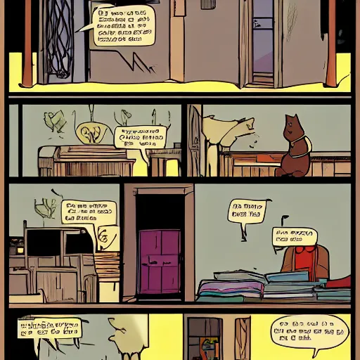 Prompt: a house cat in the style of prophet graphic novel